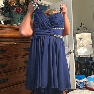Navy blue mini formal dress
